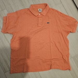 Lacoste Vibrant  Coral Color Polo Shirt